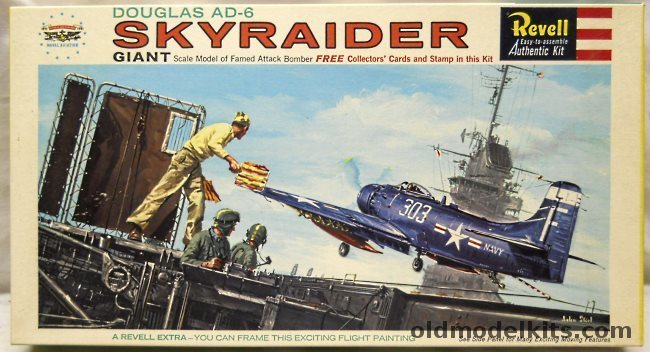 Revell 1/40 Douglas AD-6 Skyraider (AH-1) Navy Attack Aircraft - 50 Years of Naval Aviation Issue - With Master Modelers Stamp, H260-298 plastic model kit